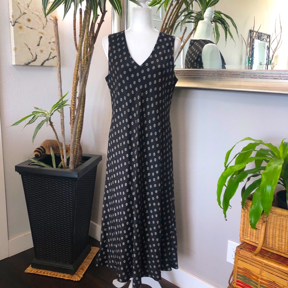 CHARTER CLUB Woman| Black Sleeveless Silk Dress 14
